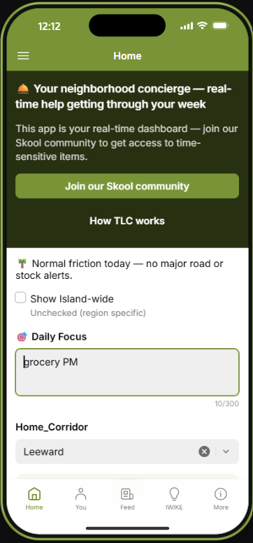 Thrive Life Codex Home screen